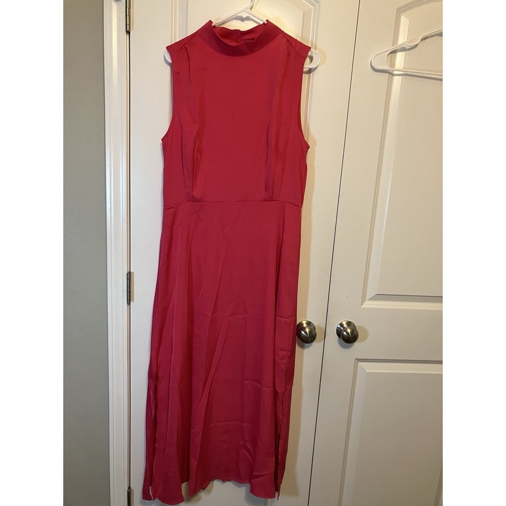 BTFBM Maxi Dress Women 2XL Pink NWT Sleeveless Satin Semi Formal C993